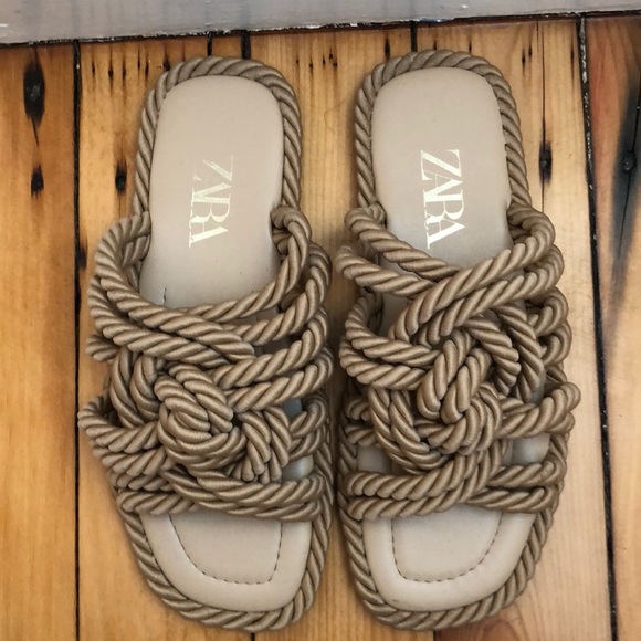 Beige Zara sandals